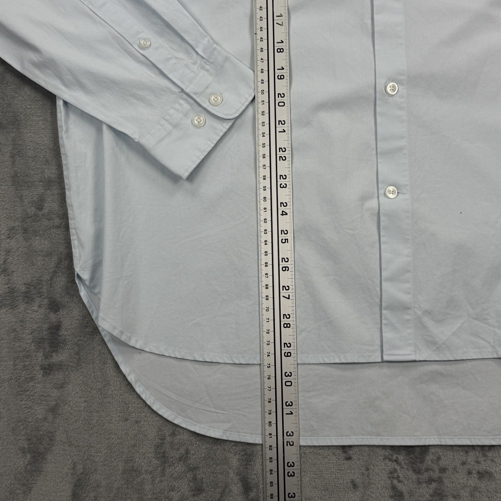 Express Mens Large Light Blue Button Up Shirt Stretch Cotton Dress Shirt - Picture 6 of 8